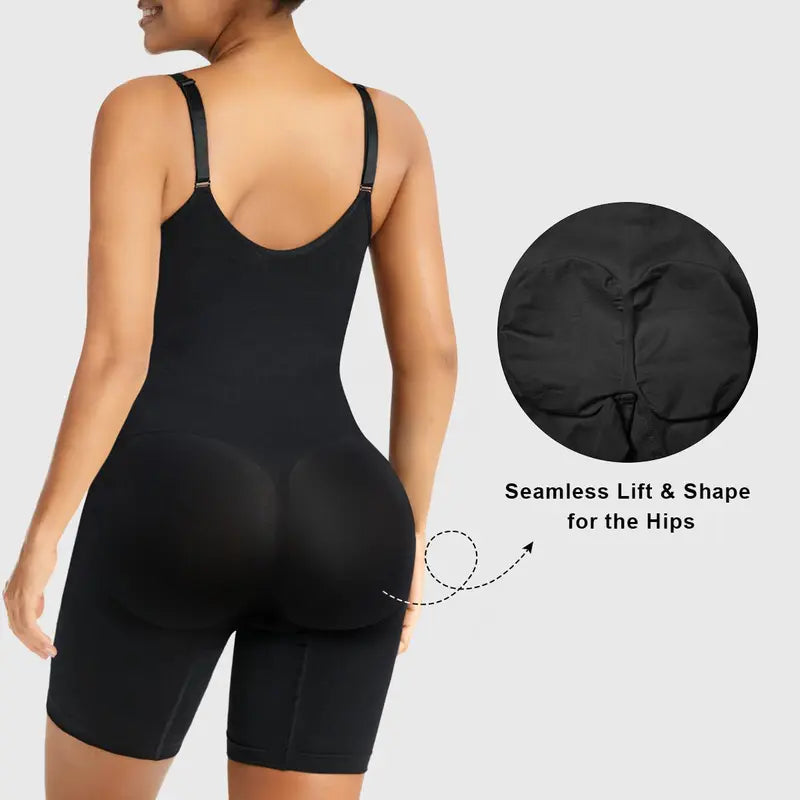 Tummy Control Zip-Up Shapewear Body Suit