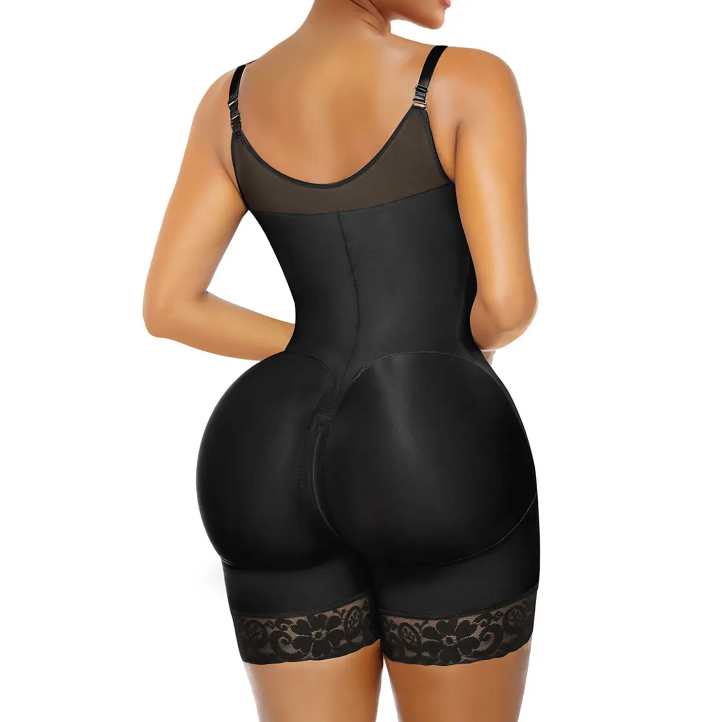 Colombianas shapewear for Women Tummy Control Butt Lifter Shaper with Zipper Crotch detachable shoulder strap